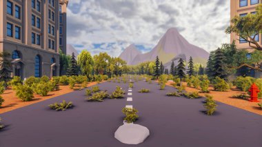 Landscape opportunities with wellness and opportunities and vital 3d render