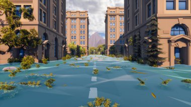 Landscape opportunities with wellness and opportunities and vital 3d render