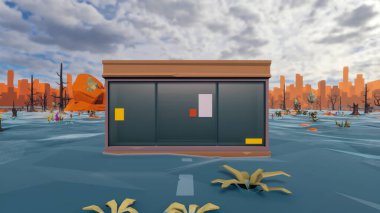 Landscape opportunities with wellness and opportunities and vital 3d render