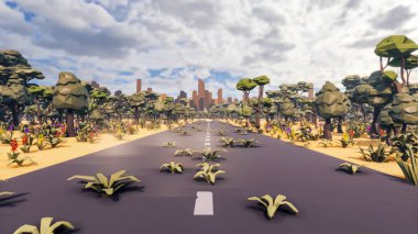 Landscape opportunities with wellness and opportunities and vital 3d render