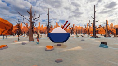 Landscape opportunities with wellness and opportunities and vital 3d render