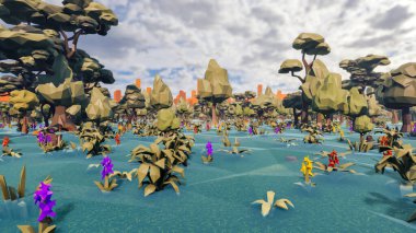 Landscape opportunities with wellness and opportunities and vital 3d render