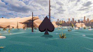 Landscape opportunities with wellness and opportunities and vital 3d render