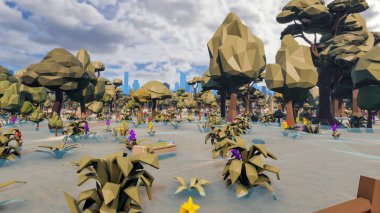 Landscape opportunities with wellness and opportunities and vital 3d render