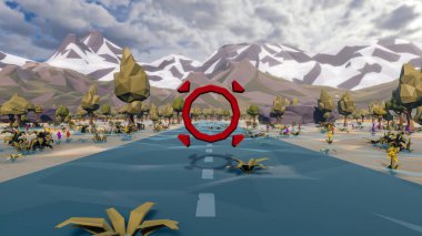 Landscape opportunities with wellness and opportunities and vital 3d render