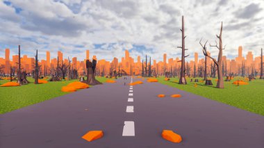 Landscape opportunities with wellness and opportunities and vital 3d render