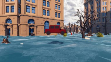 Landscape opportunities with wellness and opportunities and vital 3d render