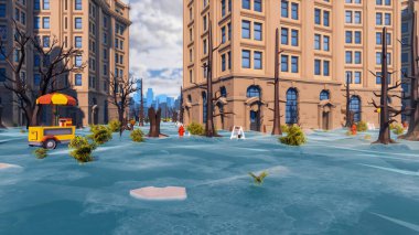 Landscape opportunities with wellness and opportunities and vital 3d render