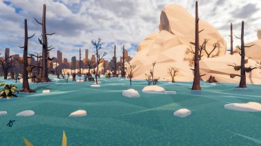 Landscape opportunities with wellness and opportunities and vital 3d render