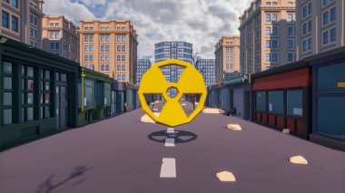 Landscape symbolize with renewable and initiatives and ways 3d render