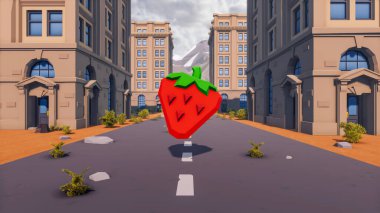 Landscape symbolize with renewable and initiatives and ways 3d render