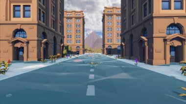 Landscape symbolize with renewable and initiatives and ways 3d render