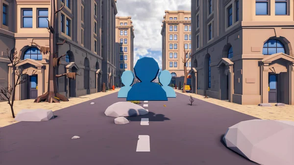 Landscape symbolize with renewable and initiatives and ways 3d render