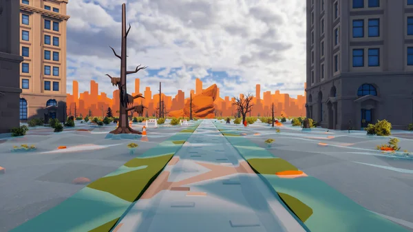 Landscape symbolize with renewable and initiatives and ways 3d render