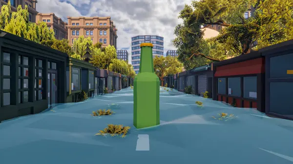 Landscape symbolize with renewable and initiatives and ways 3d render