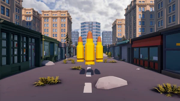 Landscape symbolize with renewable and initiatives and ways 3d render