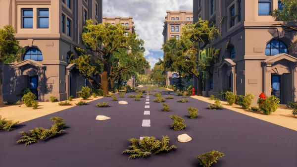 Landscape symbolize with renewable and initiatives and ways 3d render