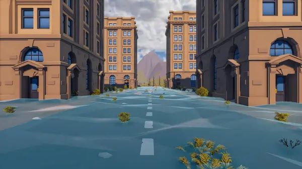 Landscape symbolize with renewable and initiatives and ways 3d render