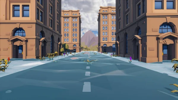 Landscape symbolize with renewable and initiatives and ways 3d render