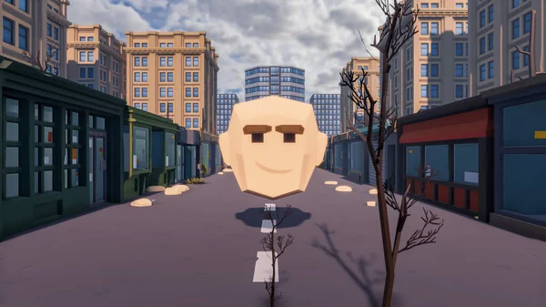 Landscape symbolize with renewable and initiatives and ways 3d render