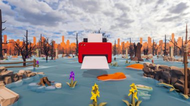 Sürdürülebilir kalkınma hedefleri için grafiksel kaynaklar biyolojik çeşitlilik büyüyen bir ekonomi ve ekoloji 3D yorumlama ve düşük polyester