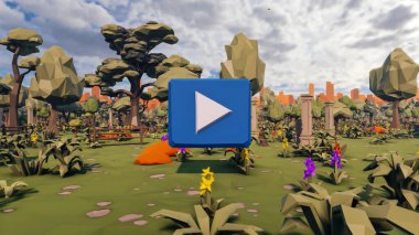 Sürdürülebilir kalkınma hedefleri için grafiksel kaynaklar biyolojik çeşitlilik büyüyen bir ekonomi ve ekoloji 3D yorumlama ve düşük polyester