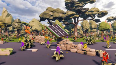 Sürdürülebilir kalkınma hedefleri için grafiksel kaynaklar biyolojik çeşitlilik büyüyen bir ekonomi ve ekoloji 3D yorumlama ve düşük polyester