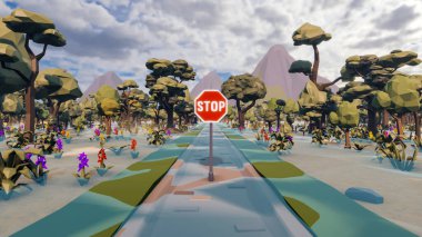 Sürdürülebilir kalkınma hedefleri için grafiksel kaynaklar biyolojik çeşitlilik büyüyen bir ekonomi ve ekoloji 3D yorumlama ve düşük polyester