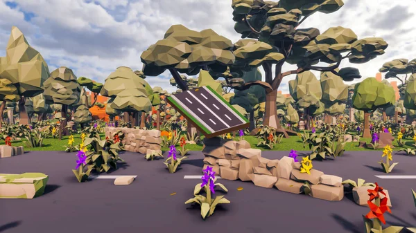 Sürdürülebilir kalkınma hedefleri için grafiksel kaynaklar biyolojik çeşitlilik büyüyen bir ekonomi ve ekoloji 3D yorumlama ve düşük polyester