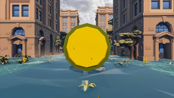 Sürdürülebilir kalkınma hedefleri için grafiksel kaynaklar biyolojik çeşitlilik büyüyen bir ekonomi ve ekoloji 3D yorumlama ve düşük polyester