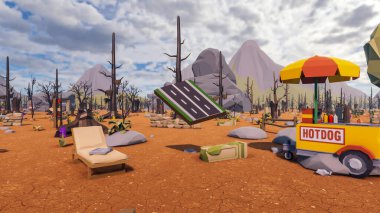 Sürdürülebilir kalkınma hedefleri için grafiksel kaynaklar biyolojik çeşitlilik büyüyen bir ekonomi ve ekoloji 3D yorumlama ve düşük polyester