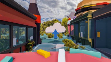 Sürdürülebilir kalkınma hedefleri için grafiksel kaynaklar biyolojik çeşitlilik büyüyen bir ekonomi ve ekoloji 3D yorumlama ve düşük polyester