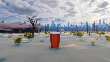 Sürdürülebilir kalkınma hedefleri için grafiksel kaynaklar biyolojik çeşitlilik büyüyen bir ekonomi ve ekoloji 3D yorumlama ve düşük polyester