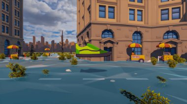 Sürdürülebilir kalkınma hedefleri için grafiksel kaynaklar biyolojik çeşitlilik büyüyen bir ekonomi ve ekoloji 3D yorumlama ve düşük polyester