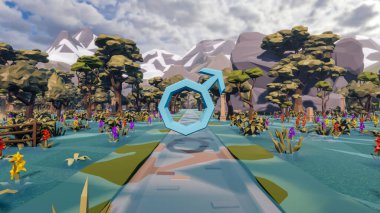 Sürdürülebilir kalkınma hedefleri için grafiksel kaynaklar biyolojik çeşitlilik büyüyen bir ekonomi ve ekoloji 3D yorumlama ve düşük polyester