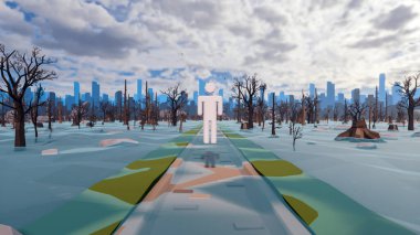 Sürdürülebilir kalkınma hedefleri için grafiksel kaynaklar biyolojik çeşitlilik büyüyen bir ekonomi ve ekoloji 3D yorumlama ve düşük polyester