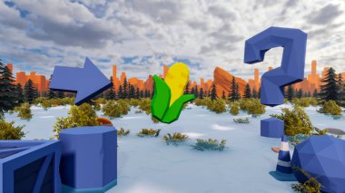 Sürdürülebilir kalkınma hedefleri için grafiksel kaynaklar biyolojik çeşitlilik büyüyen bir ekonomi ve ekoloji 3D yorumlama ve düşük polyester