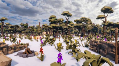 Sürdürülebilir kalkınma hedefleri için grafiksel kaynaklar biyolojik çeşitlilik büyüyen bir ekonomi ve ekoloji 3D yorumlama ve düşük polyester