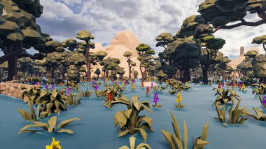 Sürdürülebilir kalkınma hedefleri için grafiksel kaynaklar biyolojik çeşitlilik büyüyen bir ekonomi ve ekoloji 3D yorumlama ve düşük polyester