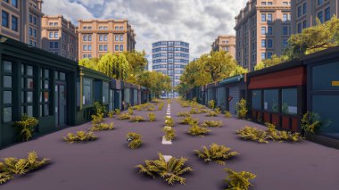 Sürdürülebilir kalkınma hedefleri için grafiksel kaynaklar biyolojik çeşitlilik büyüyen bir ekonomi ve ekoloji 3D yorumlama ve düşük polyester