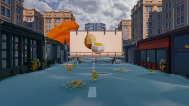 Sürdürülebilir kalkınma hedefleri için grafiksel kaynaklar biyolojik çeşitlilik büyüyen bir ekonomi ve ekoloji 3D yorumlama ve düşük polyester