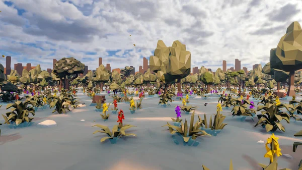 Sürdürülebilir kalkınma hedefleri için grafiksel kaynaklar biyolojik çeşitlilik büyüyen bir ekonomi ve ekoloji 3D yorumlama ve düşük polyester