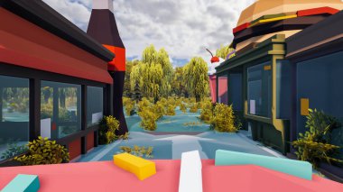 Sürdürülebilir kalkınma hedefleri için grafiksel kaynaklar biyolojik çeşitlilik büyüyen bir ekonomi ve ekoloji 3D yorumlama ve düşük polyester