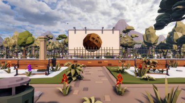 Sürdürülebilir kalkınma hedefleri için grafiksel kaynaklar biyolojik çeşitlilik büyüyen bir ekonomi ve ekoloji 3D yorumlama ve düşük polyester