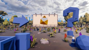 Sürdürülebilir kalkınma hedefleri için grafiksel kaynaklar biyolojik çeşitlilik büyüyen bir ekonomi ve ekoloji 3D yorumlama ve düşük polyester