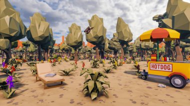 Sürdürülebilir kalkınma hedefleri için grafiksel kaynaklar biyolojik çeşitlilik büyüyen bir ekonomi ve ekoloji 3D yorumlama ve düşük polyester