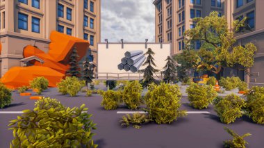 Sürdürülebilir kalkınma hedefleri için grafiksel kaynaklar biyolojik çeşitlilik büyüyen bir ekonomi ve ekoloji 3D yorumlama ve düşük polyester