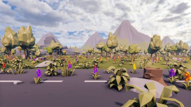 Sürdürülebilir kalkınma hedefleri için grafiksel kaynaklar biyolojik çeşitlilik büyüyen bir ekonomi ve ekoloji 3D yorumlama ve düşük polyester