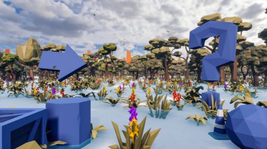 Sürdürülebilir kalkınma hedefleri için grafiksel kaynaklar biyolojik çeşitlilik büyüyen bir ekonomi ve ekoloji 3D yorumlama ve düşük polyester