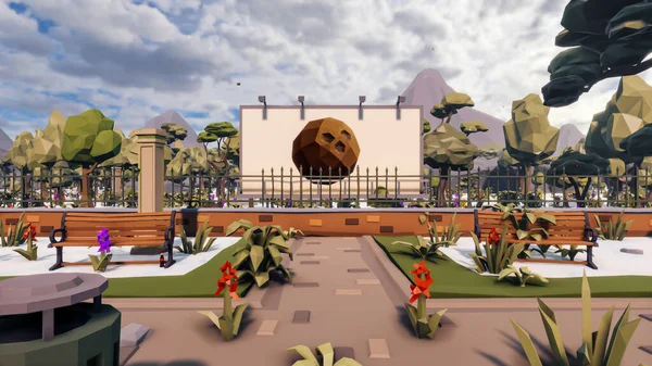 Sürdürülebilir kalkınma hedefleri için grafiksel kaynaklar biyolojik çeşitlilik büyüyen bir ekonomi ve ekoloji 3D yorumlama ve düşük polyester